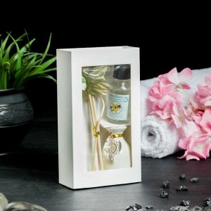 Подарочный набор с аромамаслом 15 мл "Ваза с цветком", аромат ваниль