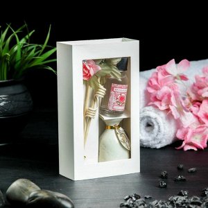 Подарочный набор с аромамаслом 15 мл "Ваза с цветком", аромат роза