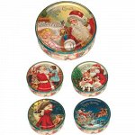 Ассорти датского сливочного печенья &quot;MERRY CHRISTMAS&quot;  400гр*12 Ж/Б