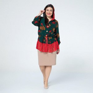 Жакет, трикотаж, изумрудный, Изумрудный