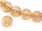 Бусина Lampwork прозрачно-оранжевая. 13 мм