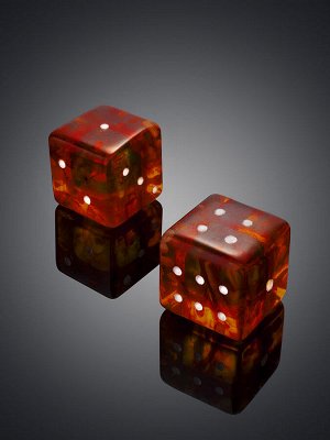 Кубики янтарные для игры в нарды