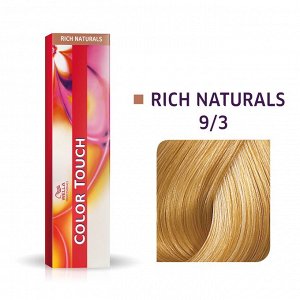 Крем краска для волос тон 9/3 очень светлый блонд золотистый WELLA Color Touch 60 мл