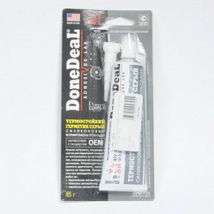 Герметик прокладка "DoneDeal" термост. силиконовый, Серый 85гр