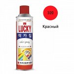 Краска-аэрозоль LUCKY красная, 530мл