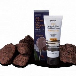 PETITFEE] Маска с вулканическим пеплом и морской солью Jeju Volcanic Clay Blackhead Mask 120гр