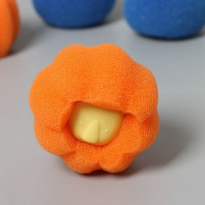 Шарики для стирки Доляна, набор 4 шт., d=8 см, синие/оранжевые