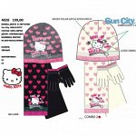 BW 4028   ШАПКА, ШАРФ  И  ПЕРЧАТКИ
 HELLO KITTY