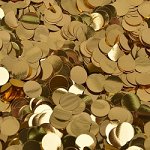 6014728 Конфетти &quot;Круги&quot;, фольга, золото, 50 г, 1 см
