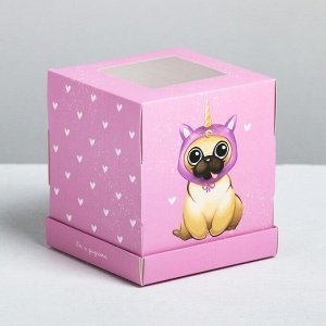 Коробка под капкейк «Сладкий щенок», 9 ? 10 ? 9 см  набор 9 шт