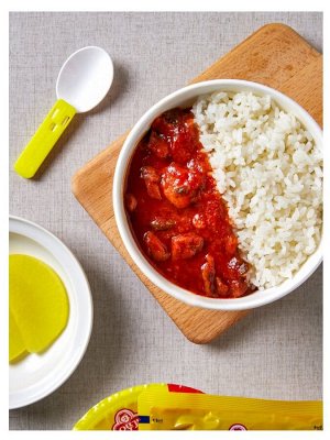 Рис готовый с острым соусом из грудинки и кальмара Spicy sauce with pork belly & Cuttle fish, 310гр