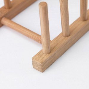ОСТБИТ Подставка для тарелок, бамбук. 9х28х12см