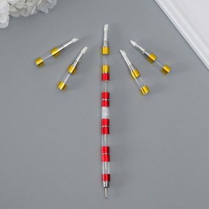 Инструмент для творчества набор 10 насадок пластик, металл, резина 2x12.5x29.5 см