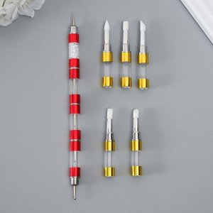 Инструмент для творчества набор 10 насадок пластик, металл, резина 2x12.5x29.5 см