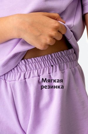 Летний костюм из футера для девочки оверсайз Happyfox