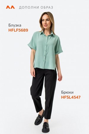 Женская рубашка с коротким рукавом из ткани-жатка Happyfox