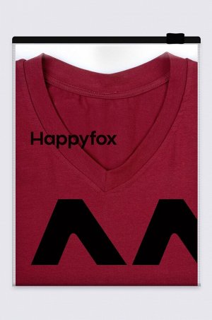 Женская футболка оверсайз с V-вырезом Happyfox