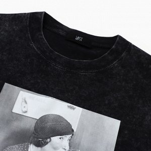 Футболка мужская MIST «Пивко» из вареного хлопка, черный