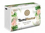 Салфетки бумажные мягк.уп., 2 слоя, TomiHome Флора 180шт/уп