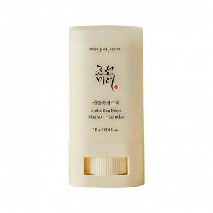 BEAUTY OF JOSEON Матирующий солнцезащитный стик SPF 50+ PA++++ MATTE SUN STICK: MUGWORT + CAMELIA, 18 г
