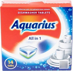 Таблетки AQUARIUS для посудомоечных машин All in1  14 таб.