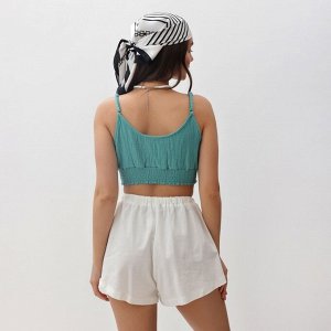 Топ укороченный женский MIST Muslin размер, бирюзовый