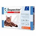 Inspector Quadro Капли противопаразитарные д/кош 1-4кг 1пипет.
