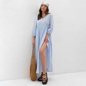 Платье на запах миди женское MIST Summer time, голубое