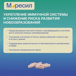 Комплекс МОРЕСИЛ БАД Сорбент композит с экстрактом асцидии для здоровья глаз профилактики рака укрепления иммунитета 30 капсул по 410 мг в банк