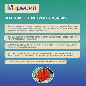 Комплекс МОРЕСИЛ БАД Омега-3 с экстрактом асцидии для здоровья сердца и остроты зрения 90 капсул в блистере