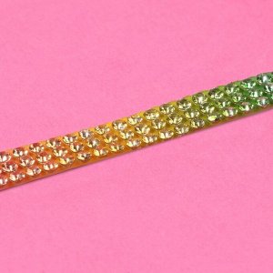 Стразы самоклеящиеся, d=2x7 мм, 4.5±0.5 м, разноцветные