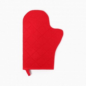 Варежка-прихватка новогодняя Доляна «Семейный праздник» 20x28 см, 35% хл, 65% пэ, ватин 250 г/м²
