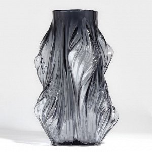 Ваза для цветов «Лючия» из прозрачного черного стекла 26.5x8x8 см
