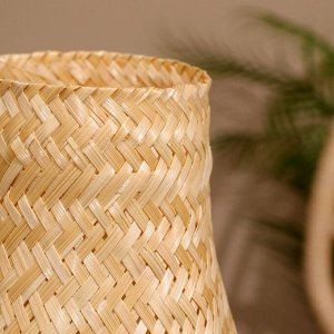 Вазочка, 15x15x18 см, плетёная, бвмбук