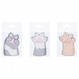 Самоклеящийся блок фигурный MESHU ""Paws"", 40л., европодвеc, ассорти
