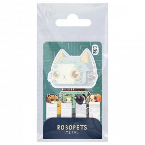 Флажки-закладки и самоклеящиеся блоки в наборе MESHU ""Robopets metal"", 20л., европодвес