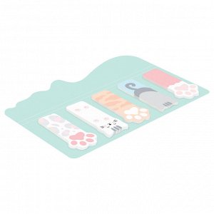 Флажки-закладки и самоклеящиеся блоки в наборе MESHU ""Meow paw"", 20л., европодвес