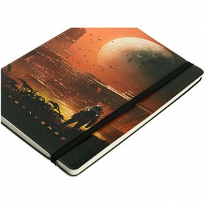 Записная книжка А5 80л. ЛАЙТ, кожзам, Greenwich Line ""Future. New world"", с резинкой, тиснение фольг