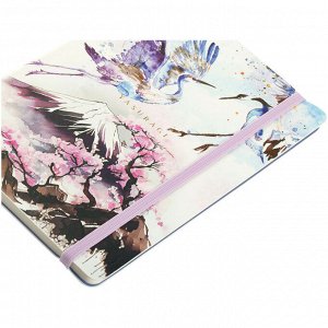 Записная книжка А5 80л. ЛАЙТ, кожзам, Greenwich Line ""Sakura. Shadoof"", с резинкой, тиснение фольгой