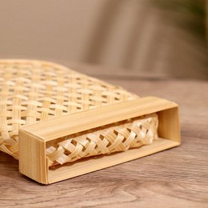 Салфетница плетёная, из бамбука 11х5х14 см