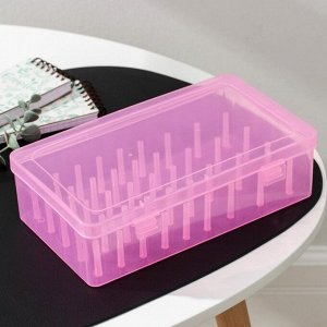 Органайзер для ниток, 42 ячейки, 23.5x13.5x6.5 см, МИКС