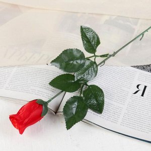Цветы искусственные «Роза простая», h=50 см, красные