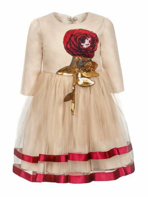 Платье для девочки,низ-из сетки,декор-аппликация из пайеток