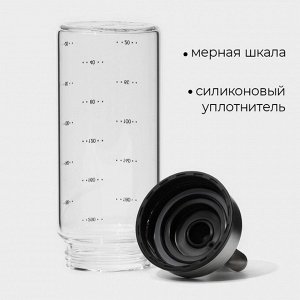 Бутылка для соусов и масла Magistro «Мист», 200 мл, 5.5*17.5 см, с мерной шкалой, стекло, прозрачная