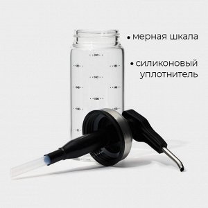 Диспенсер для масла Magistro «Мист», 200 мл, 5.5*17.5 см, с мерной шкалой, стекло, прозрачная