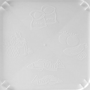 Ёмкость для муки и сахара, 25 л, с декором, белая