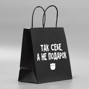 Пакет подарочный, упаковка, «Так себе, а не подарок», 22 х 22 х 11 см