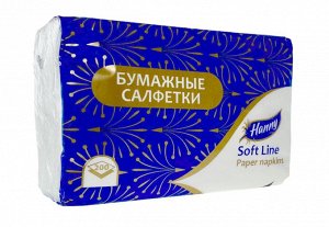 Салфетки-выдергушки "HANNY", 2 слоя, 200 штук в мягкой упаковке  (продажа стяжками по 9 упаковок)