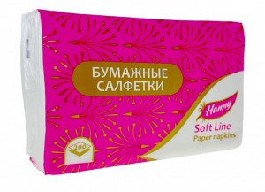 Салфетки-выдергушки "HANNY", 2 слоя, 200 штук в мягкой упаковке  (продажа стяжками по 9 упаковок)