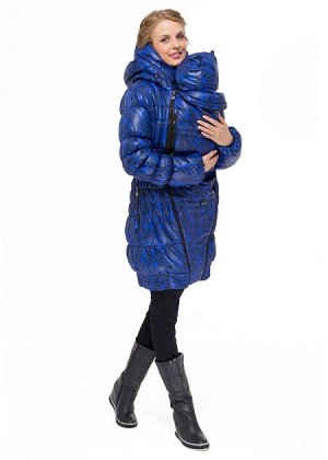 Куртка 3в1 зим. "Исландия" черно-синяя для берем-ти и слингоношения
